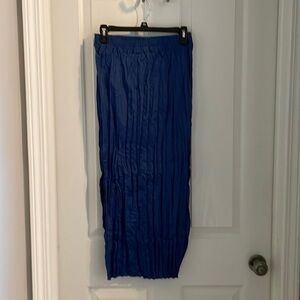 Zara silk like blue skirt size large